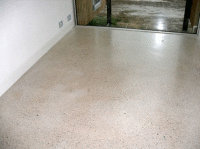 Tasmanian home - white oxide added to the concrete and treated with Kunos Natural Oil sealer White. 
