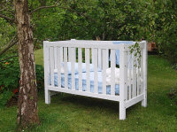 Organature Cot - Treated with our environmentally friendly White eco paint.