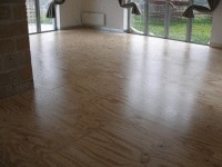 Ply flooring treated with Kunos white stain