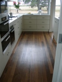 Recycled Tallow Wood - Ideal in heavy wear areas such as kitchens, as floor may be easily rejuvenated, no sanding required.