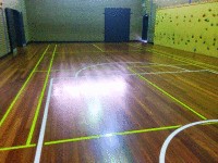 Wantirna Gym floor (after)- sanded off old varnish and re oiled with Kunos natural oil sealer