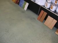 Shop floor - After 2 years the colour has increased in depth.