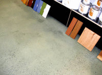 Shop floor - After 2 years the colour has increased in depth.