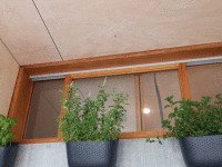 Window frames treated with Alis boxtree stain. No peeling or cracking will occur.