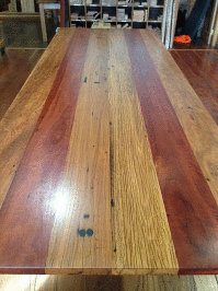 Kennedys table - Recycled timber treated with the certified food safe and heat resistant Kunos Countertop Oil.
