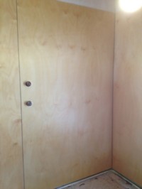 Bathroom- Linn is used on the Shower walls, creating a water resistant surface.