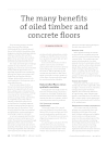 The Many Benefits of Oiled Timber and Concrete Floors by Angela Petruzzi 